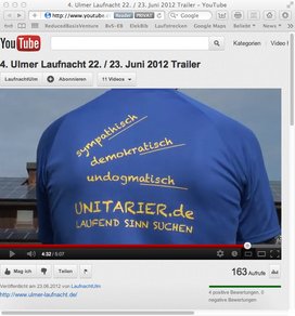 Unser Laufshirt im Trailer